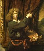 Cornelis Bisschop, Self portrait as Zeuxis